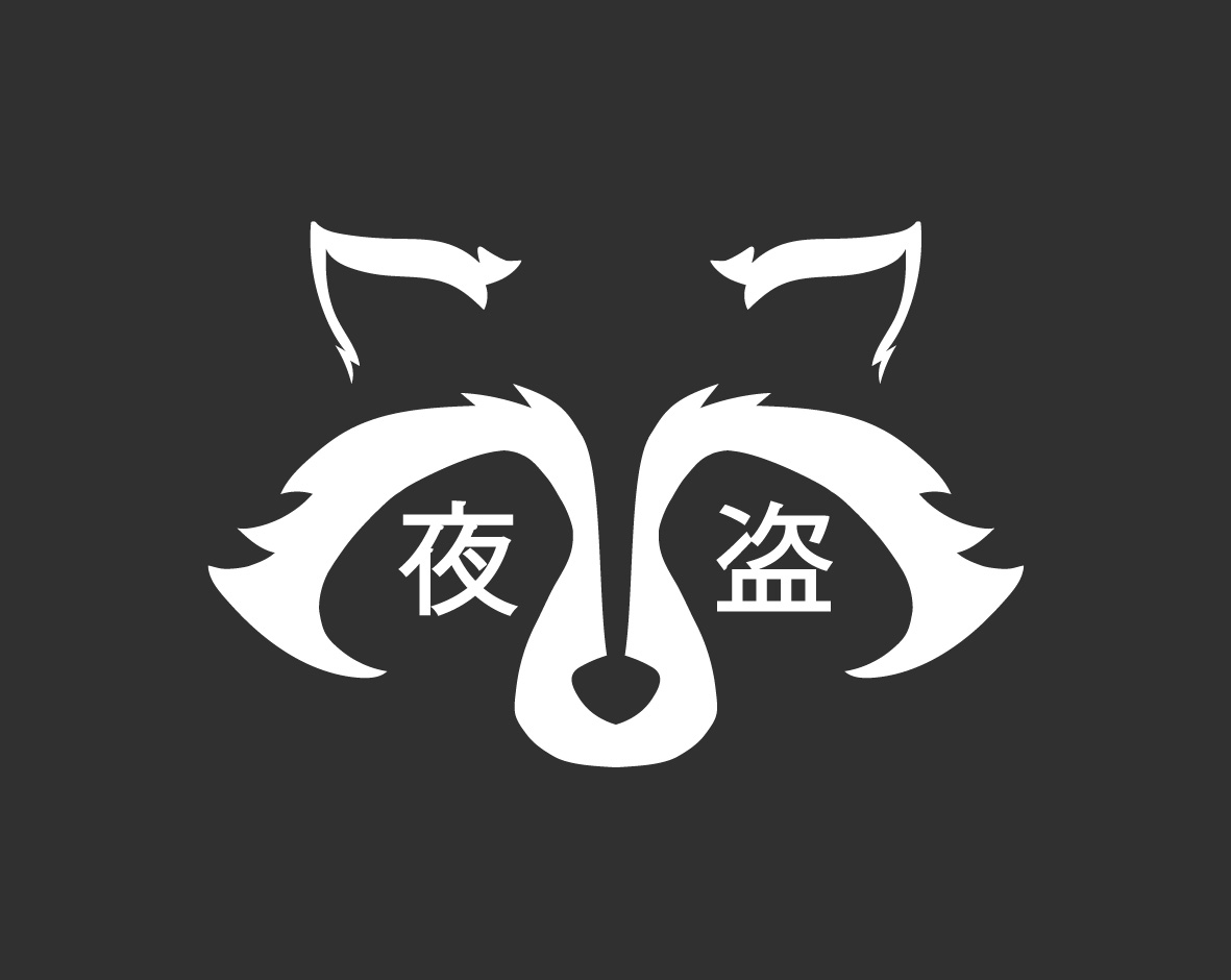A illustrator graphic of a raccoon