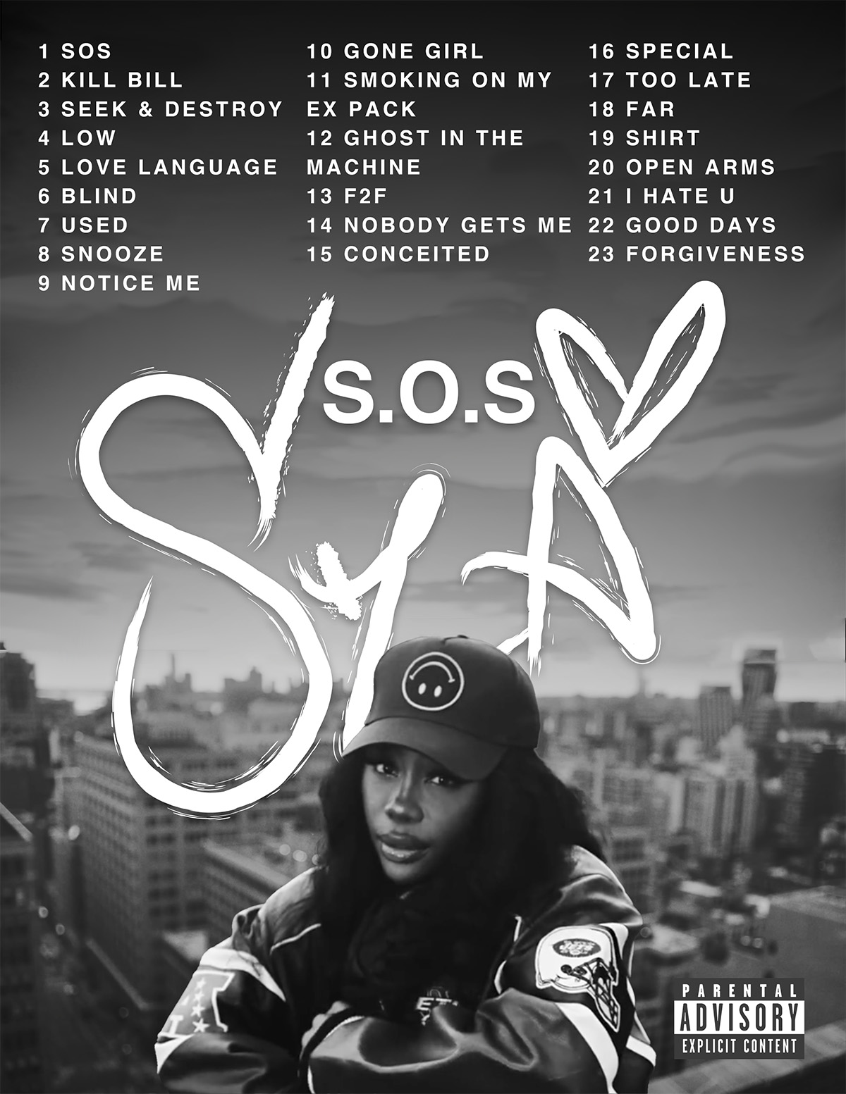 A fan design of SZAs new album SOS